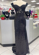 Letitia | Mermaid Sparkly Black Sequin Prom Dress - Price #price_variant_lowest# - Black - PromDressClub